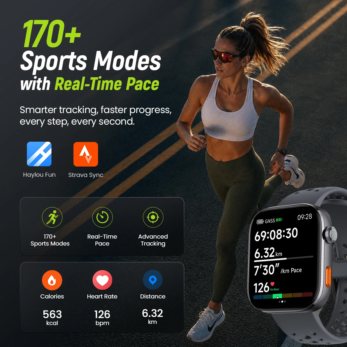 HAYLOU Watch Hyper Smartwatch 1.97" AMOLED Display Supports Dual-Band GPS Compass Offline Maps Message Reply Smart Watch 5ATM - Image 4