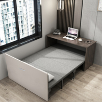 Office Wall Bed Murphy Bed with Desk Space Saving Wholesale Folding Metal Bedroom Furniture Iron Foldable Bed Modern