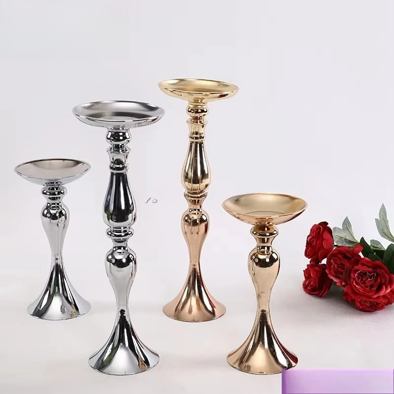 ZT210728-1 Gold 5 Arm Table Crystal Decorated Wedding Gold Candlestick Special Sale