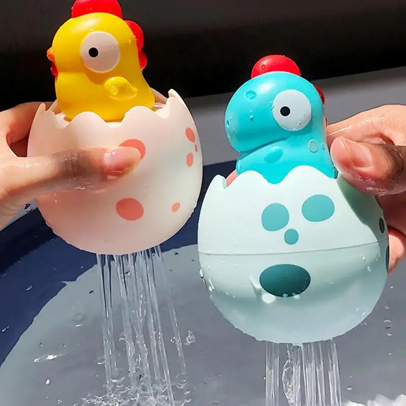 Baby Bath Spray Toys Dinosaur/Chick Egg Shaped Bathtub Water Pump Baby Bath Toys Shower Swimming Water Toys For Kids Gift