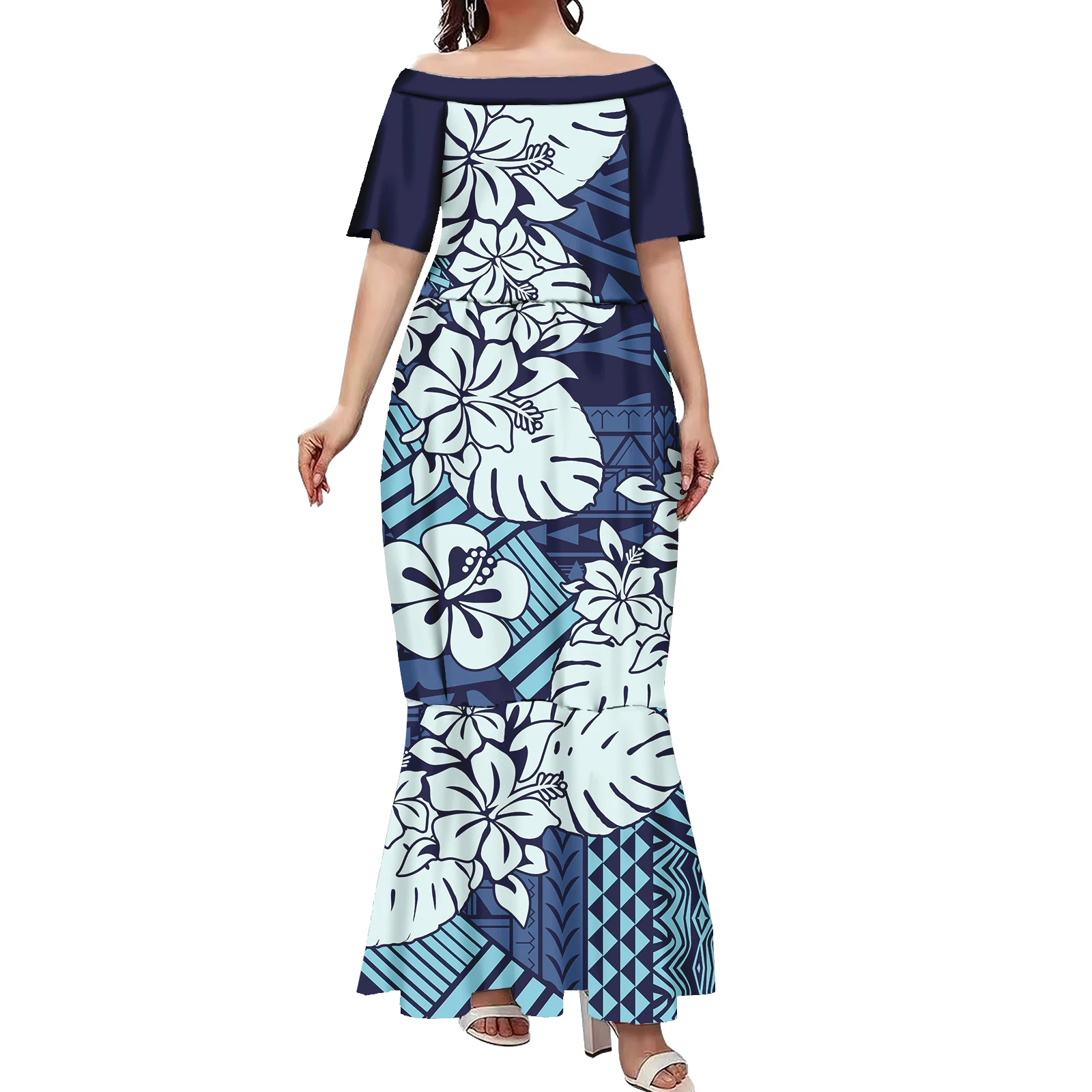 Kunden spezifisches Design Frauen kleidung Samoan Puletasi Polynesie Stil elegantes Party-Urlaubs kleid für weibliche lässige Sommer outfits