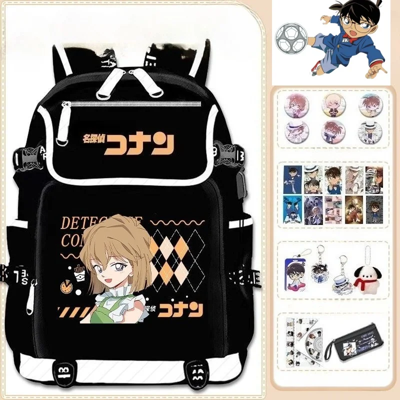 

Conan Edogawa Kudou Shinichi Kaitou Kid Anime Peripheral Cartoon Backpack Personality Trendy Large Capacity Convenient Backpack