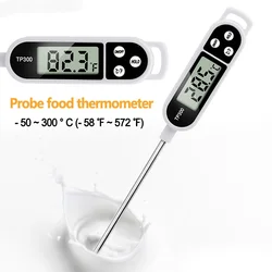 Food Thermometer Digital Real-Time Reading Meat And Beverage Thermometer With LCD Display And Probe Electronic Kitchen Thermomet