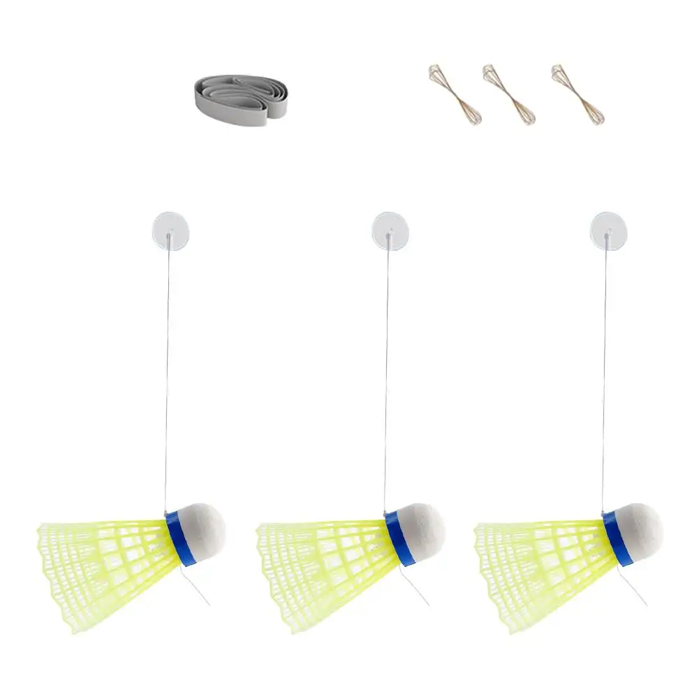 Solo Badminton Trainer Set 3 Elastische Ballen Met 40 Snaren Voor Self Badminton Oefenmiddel Voor Volwassenen Kinderen Beginners