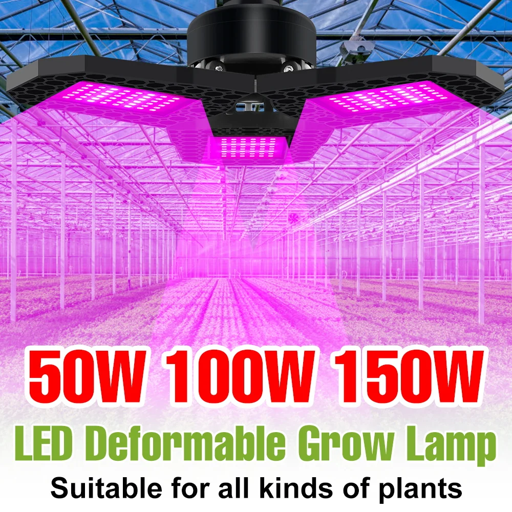 

150W Full Spectrum LED Grow Light Bulb E27 Indoor Plants Cultivation Lamp Greenhouse Tent Flower Seeds Fruit Vegs Fill Lighting