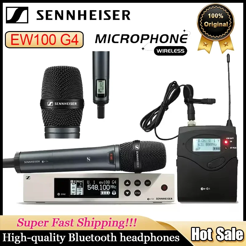 

Беспроводной микрофон Sennheiser EW100G4 2026 года для конференций, выступлений и гидов. Хит продаж.