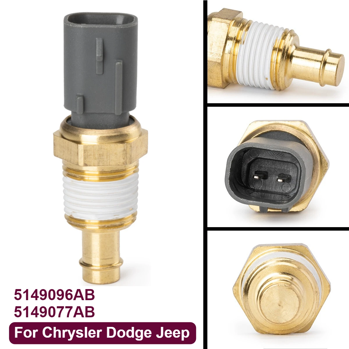 

Engine Coolant Water Temp Temperature Sensor For Chrysler Dodge Jeep 5149096AB 5149077AB