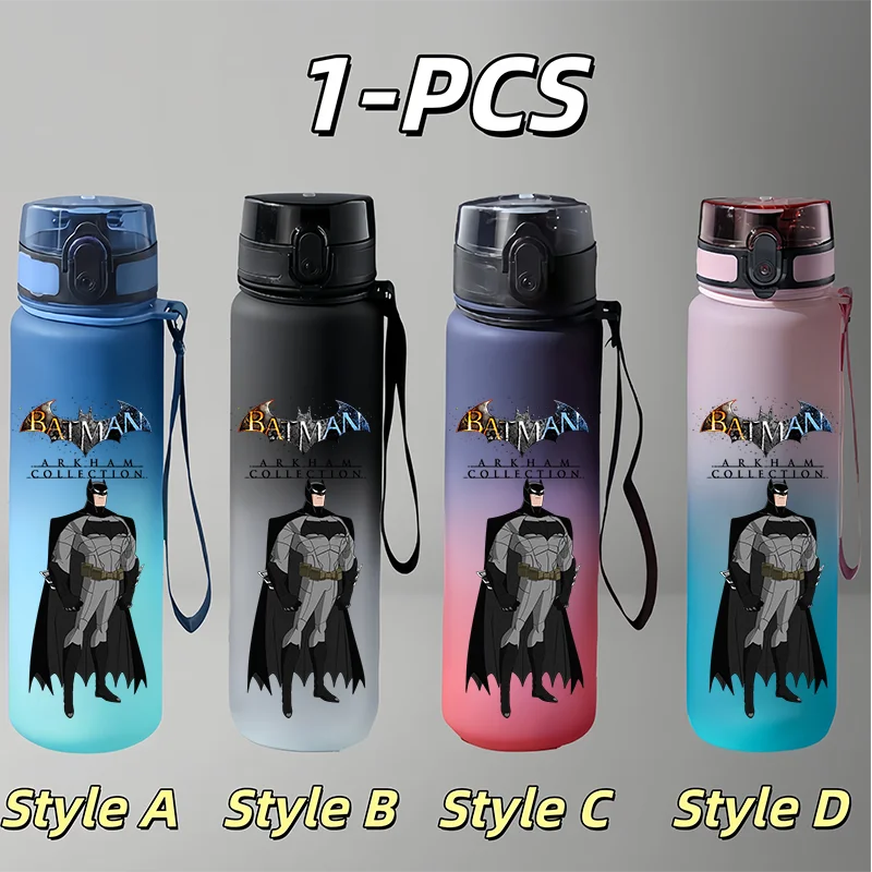 Batman Cool Stylish Water Bottle 650ml Leakproof Portable Lanyard Outdoor Sports Travel Birthday Gift for view 5
