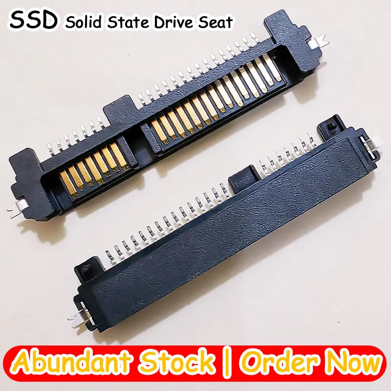 5-20pcs 7+15 Pin 22Pin Right Angle SMT Male Sata Connector Socket For Hard Drive HDD