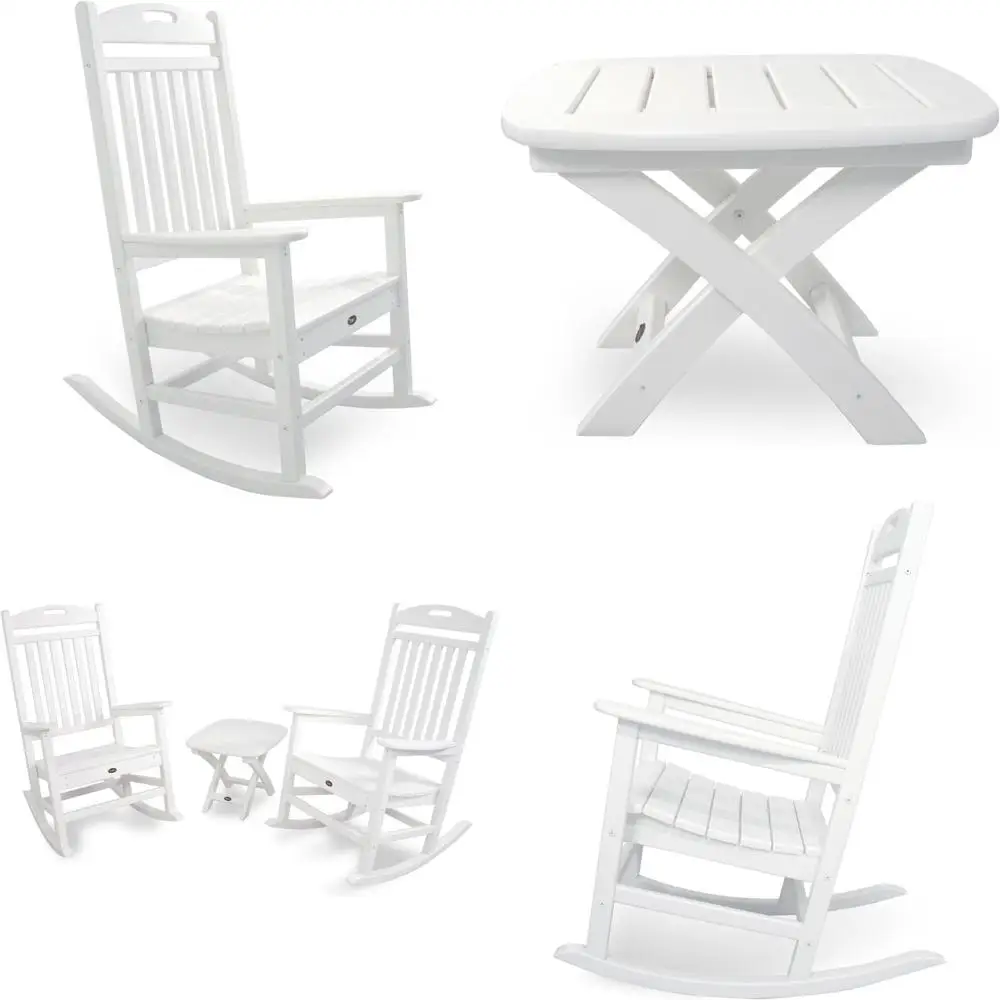 

Комплект из 3-х кресел-качалок Yacht Club в классическом белом цвете