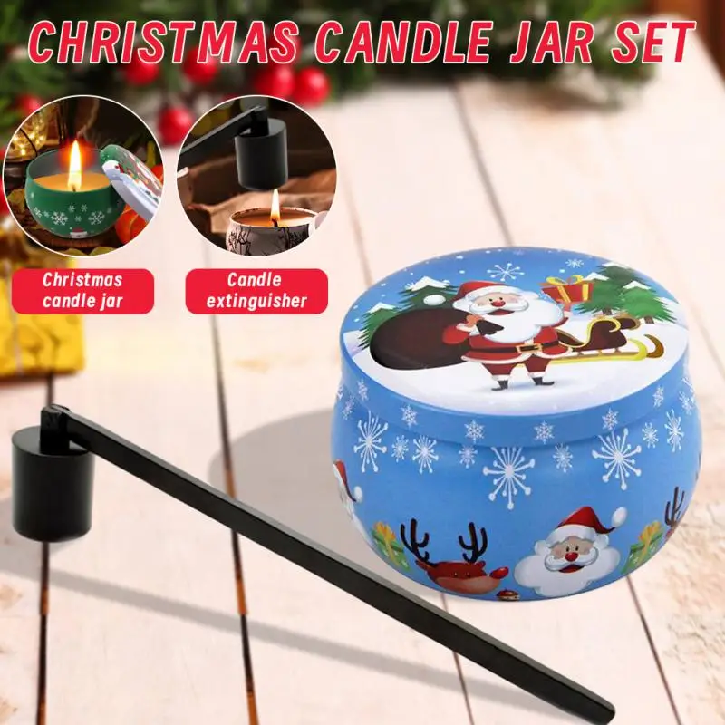 Empty Travel Christmas Aromatherapy Candle Jar Christmas Scented Candle Tin Jar Soy Wax Plant Candle Gift Box Only Empty Jar