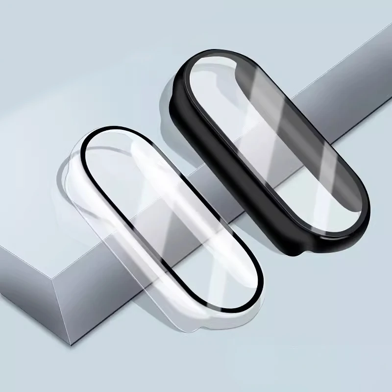Чехол из закаленного стекла для Xiaomi Band 8, защитная пленка, Твердый чехол из поликарбоната, полноразмерный защитный чехол, аксессуары для Miband 8