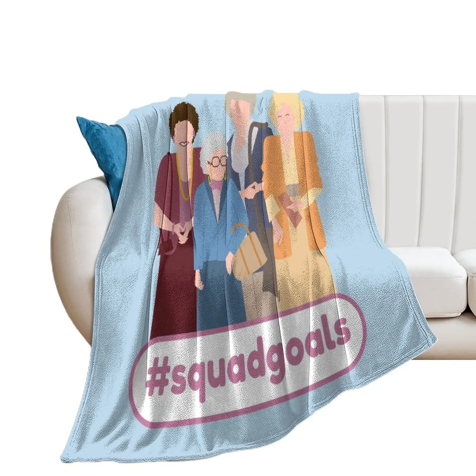 

Golden Girls Squad Goals Throw Blanket Luxury Designer Plaid on the sofa halloween Blankets