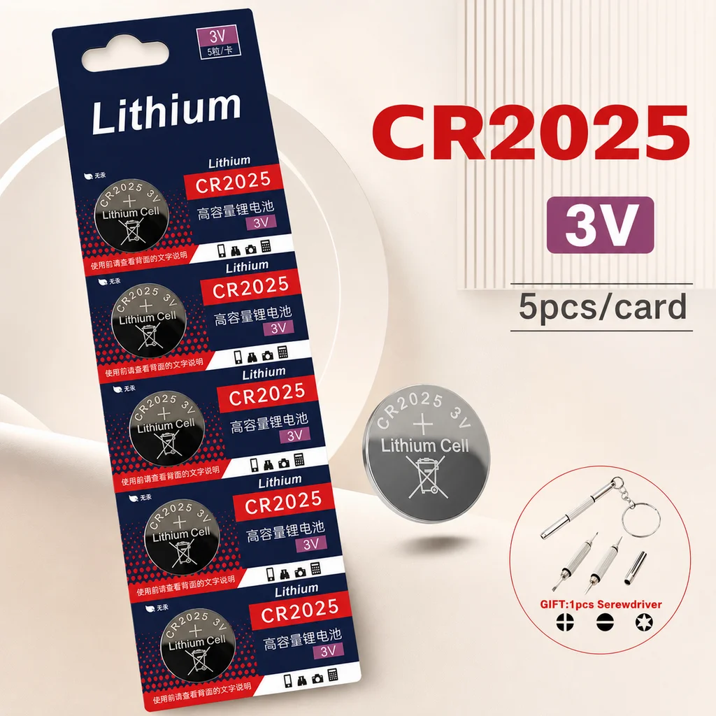 3V Lithium Coin Button Cell Battery CR2025 DL2025 BR2025 LM2025 ECR2025 for Watch Remote Key Toy 5-50PCS Pack