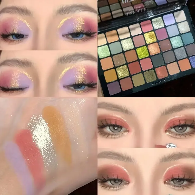 40 色シマーアイシャドウパレットマットグリッター顔料アイシャドウ防水韓国アイメイクパレット化粧品