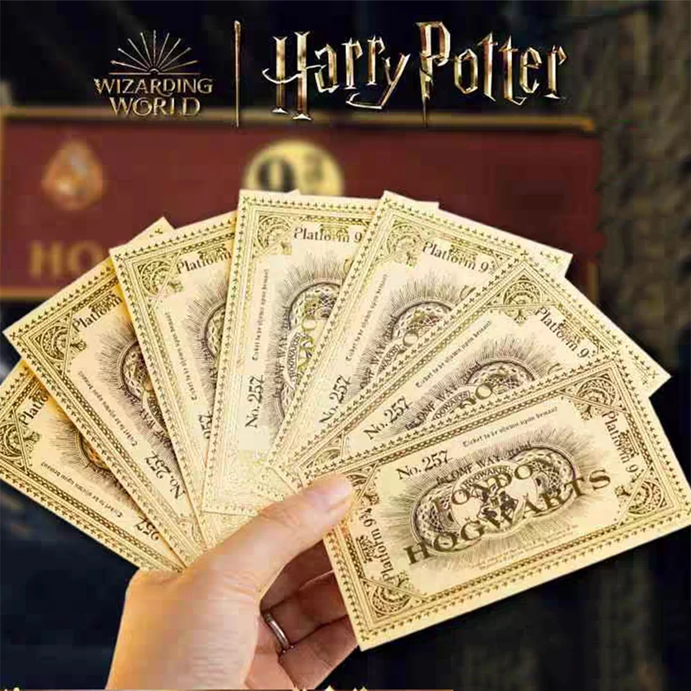Genuine Harry Potter Gold-Embossed Ticket Hogwarts Theme 934/257 Platform Round-Trip Tickets Bookmarks Fan Collectibles Gifts - view 4