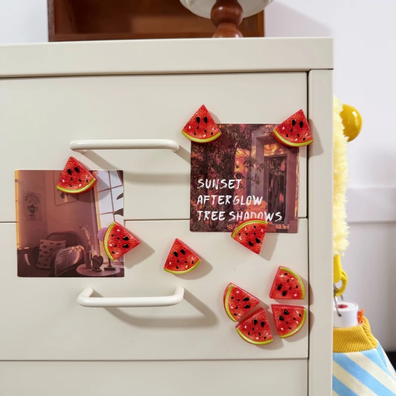 6pcs Watermelon refrigerator magnets - multifunctional kitchen Decor and office whiteboard decoration magnets DIY Projects