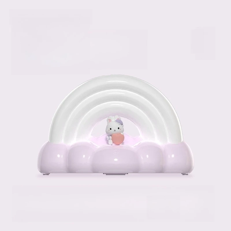 เด็กใหม่ Sleep Companion การ์ตูนสายรุ้งน่ารัก Night Light สี Soft Light USB ชาร์จ Night Light