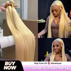 613 Colored Bundles Honey Blonde Remy Brazilian Straight Raw Hair Weave Weft Remy Human Hair Bundles 8 - 40 Inch Free Shipping
