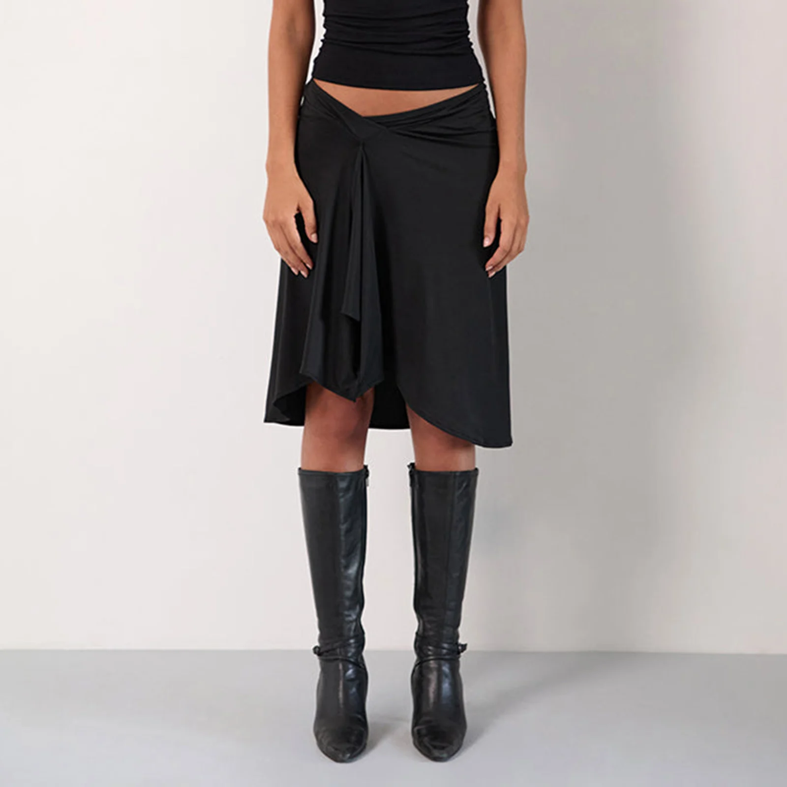 New Fashion Women Summer Midi Skirts Casual Elegant Solid Stripe Plaid Print A-Line Skirt for Beach Vacation Streetwear S M L