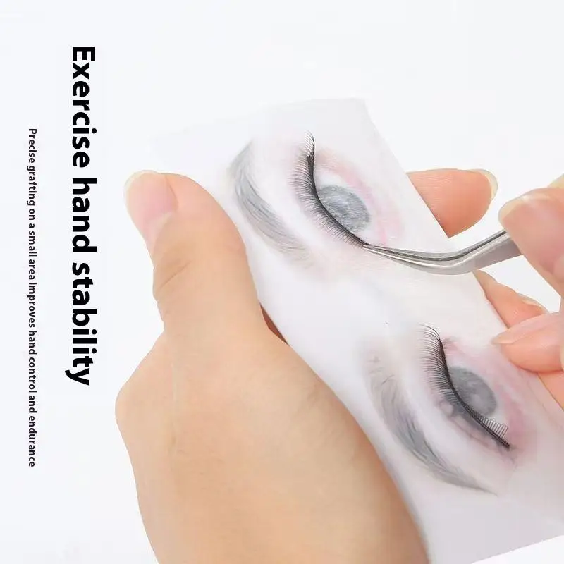 Cartes de faux cils pour débutant, tableau de carte de cils vaporeux, réutilisable, formation au maquillage, outil d'extensions de cils, simulation d'oeil, 10 pièces