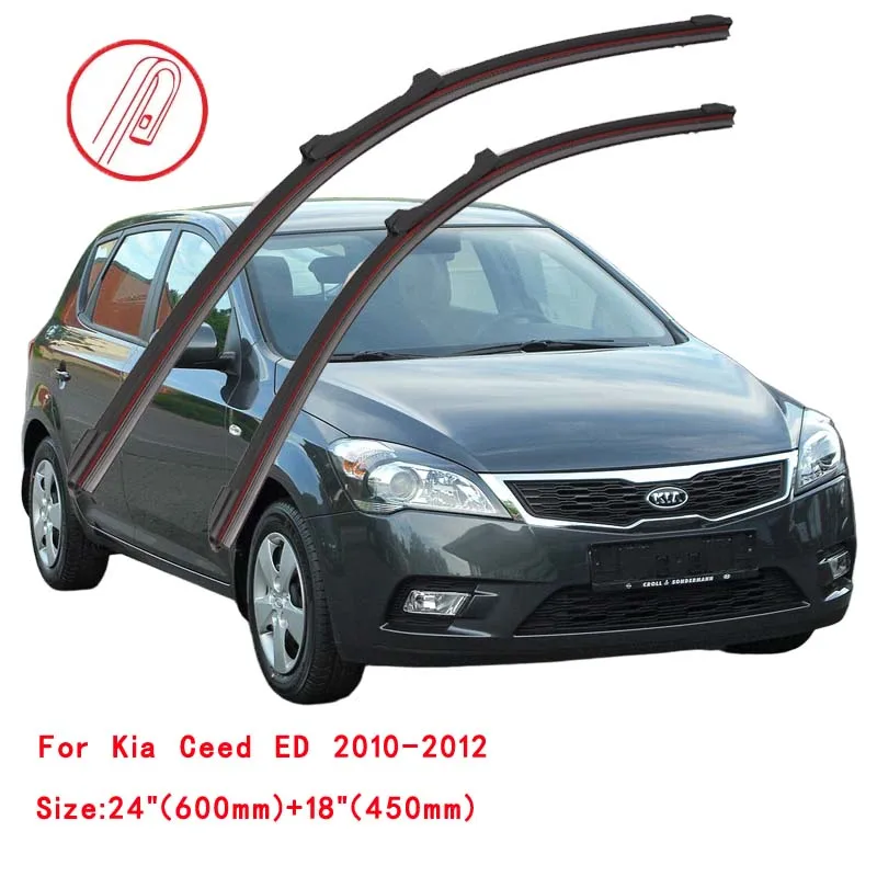 For KIA Pro Ceed ED JD CD Hatchback 1.4 1.6 2008 2009 2010 2013 2016 2018 2019 2020 2022 Car Brush DoubleRubber Windshield Wiper
