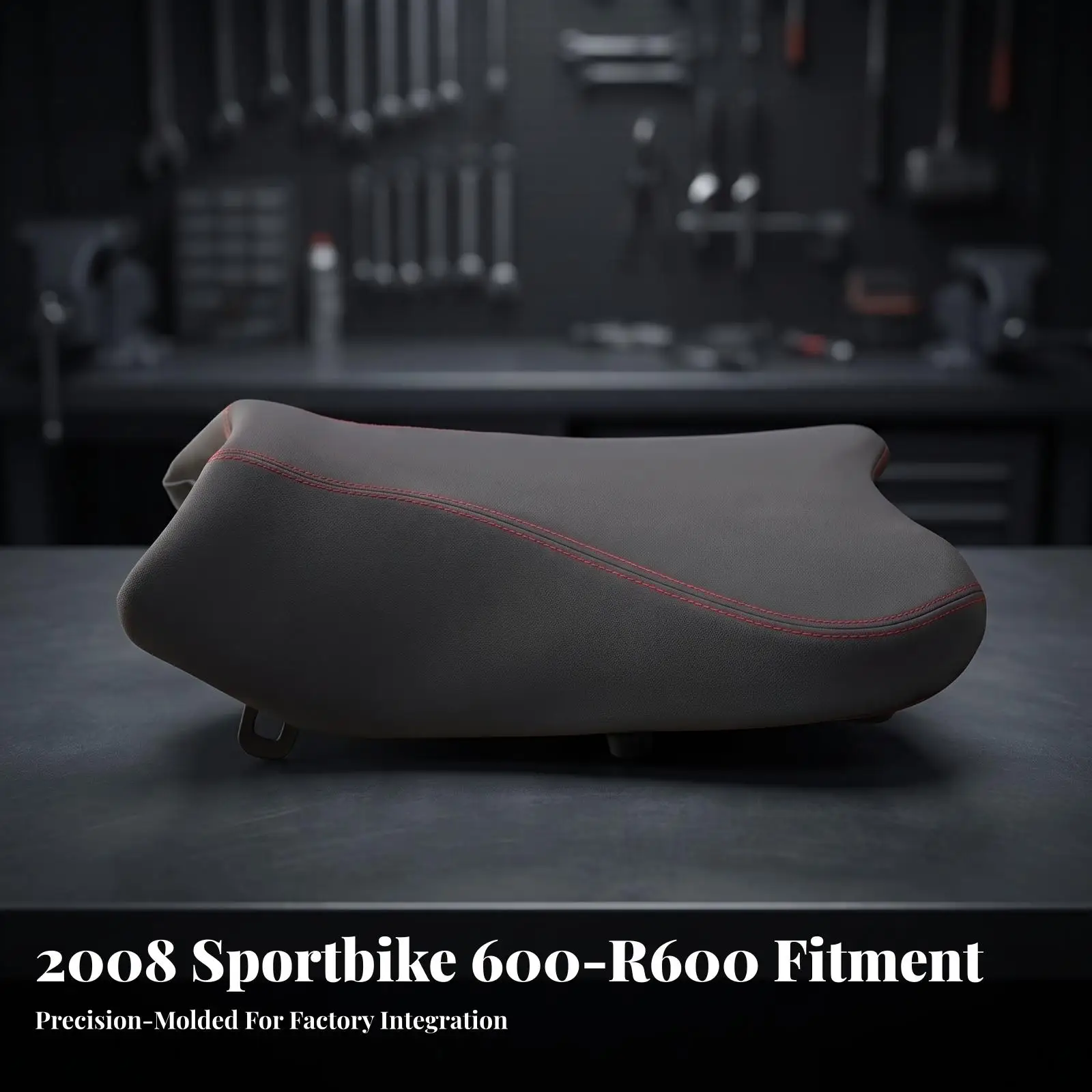 Direct Replacement Motorcycle Seat for Suzuki GSX R600 2008 Contoured Cushion PU Rubber Sponge Fill