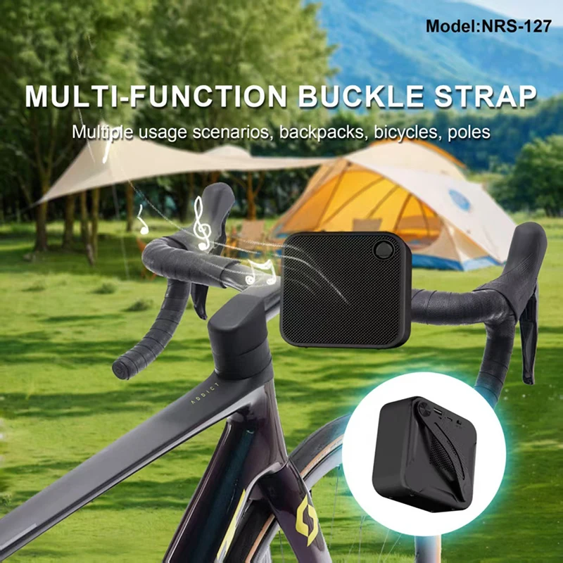 Outdoor Hiking Portable Multi-Function Buckle Strap Wireless Bluetooth Speaker Stereo Sound Subwoofer Gift Speaker for TF/FM/TWS