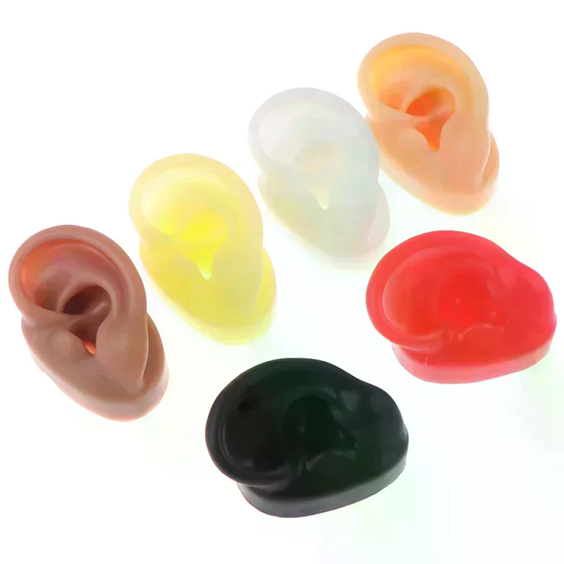 1x Silicone Ear Model Practice Piercing Tools Ear Stud Display Tool Body Jewelry For Daily Use