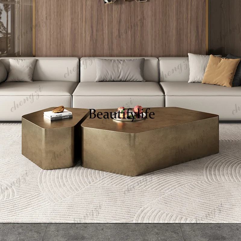 A68Japanese Luxury Set Coffee Tables Brown Decoration Low Narrow Coffee Table Living Room Modern Mesa De Centro Sala Furniture H