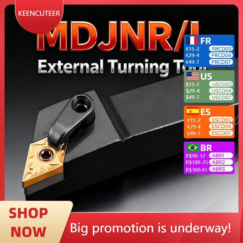 

External Turning Tool Holder MDJNR/L MDJNR2020K1504 MDJNL2020K1506 MDJNR3232P1504 for Carbide Inserts DNMG Lathe Cutting Tools