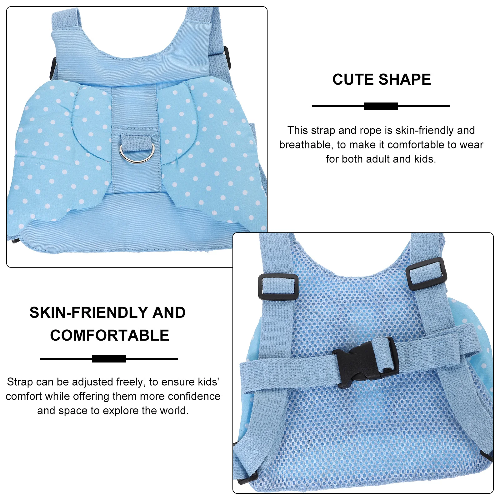 

1 set 1 Set Anti-Lost Toddler Harness Adjustable Strap For Kids Baby Walking Safety Travel Outdoor Child Leash Toddlers Leash