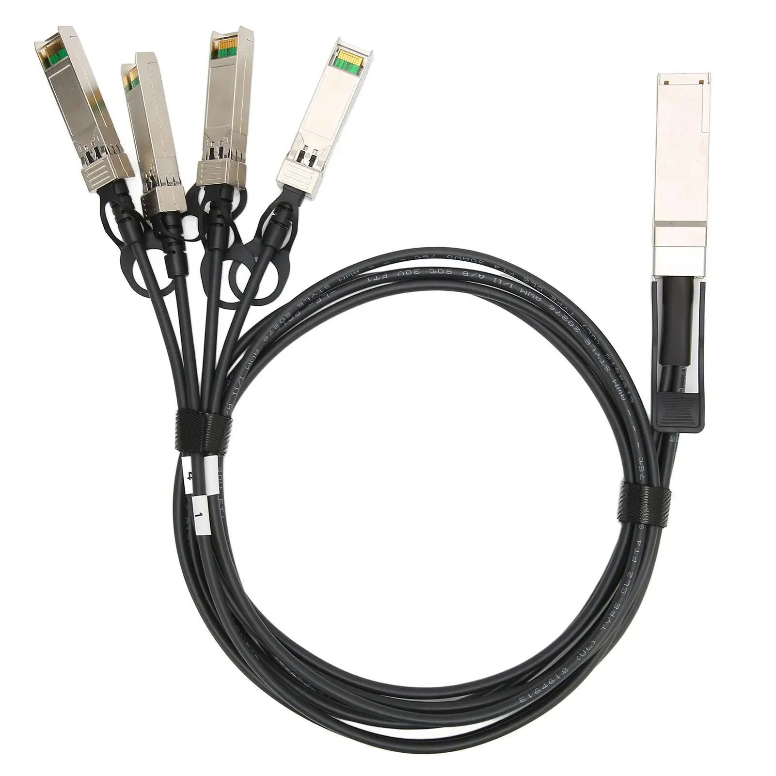 

Кабель QSFP 40G, высокоскоростной, 1 м, QSFP на 4 SFP Plus, высокопроизводительные чипы с низкой задержкой, отличное управление теплом