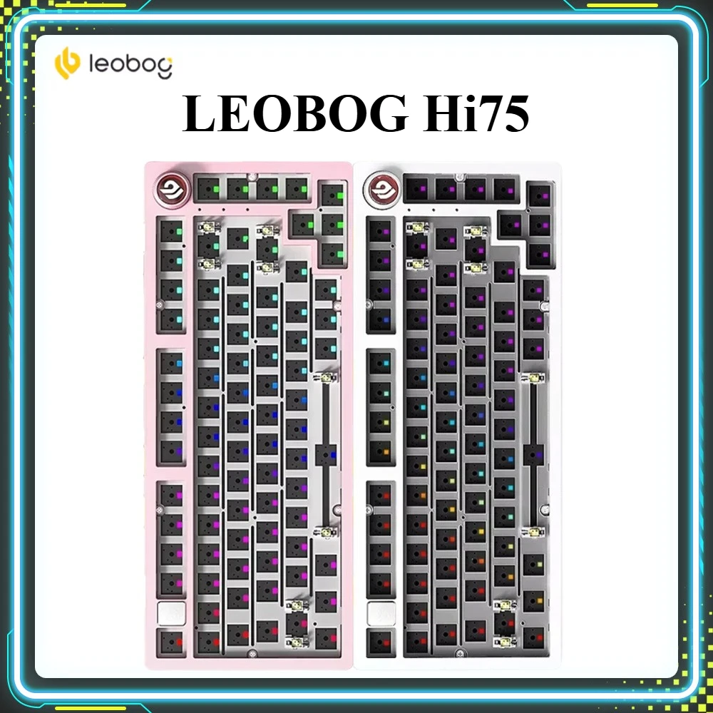 

Рекламные продукты LEOBOG Hi75, комплект игровой клавиатуры, 81 клавиша, горячая замена, RGB, алюминиевый сплав, индивидуальный комплект клавиатуры, аксессуары для ПК