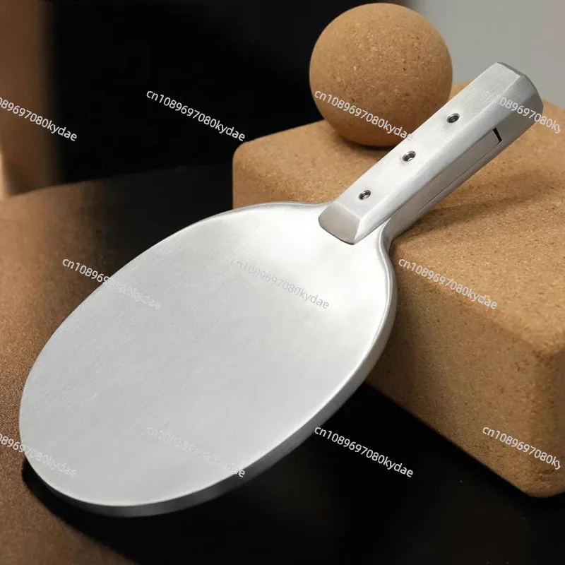 Heavy Table Tennis Paddle Stainless Steel Weighted Training Racket for Strength Building Fitness Sports Equipment