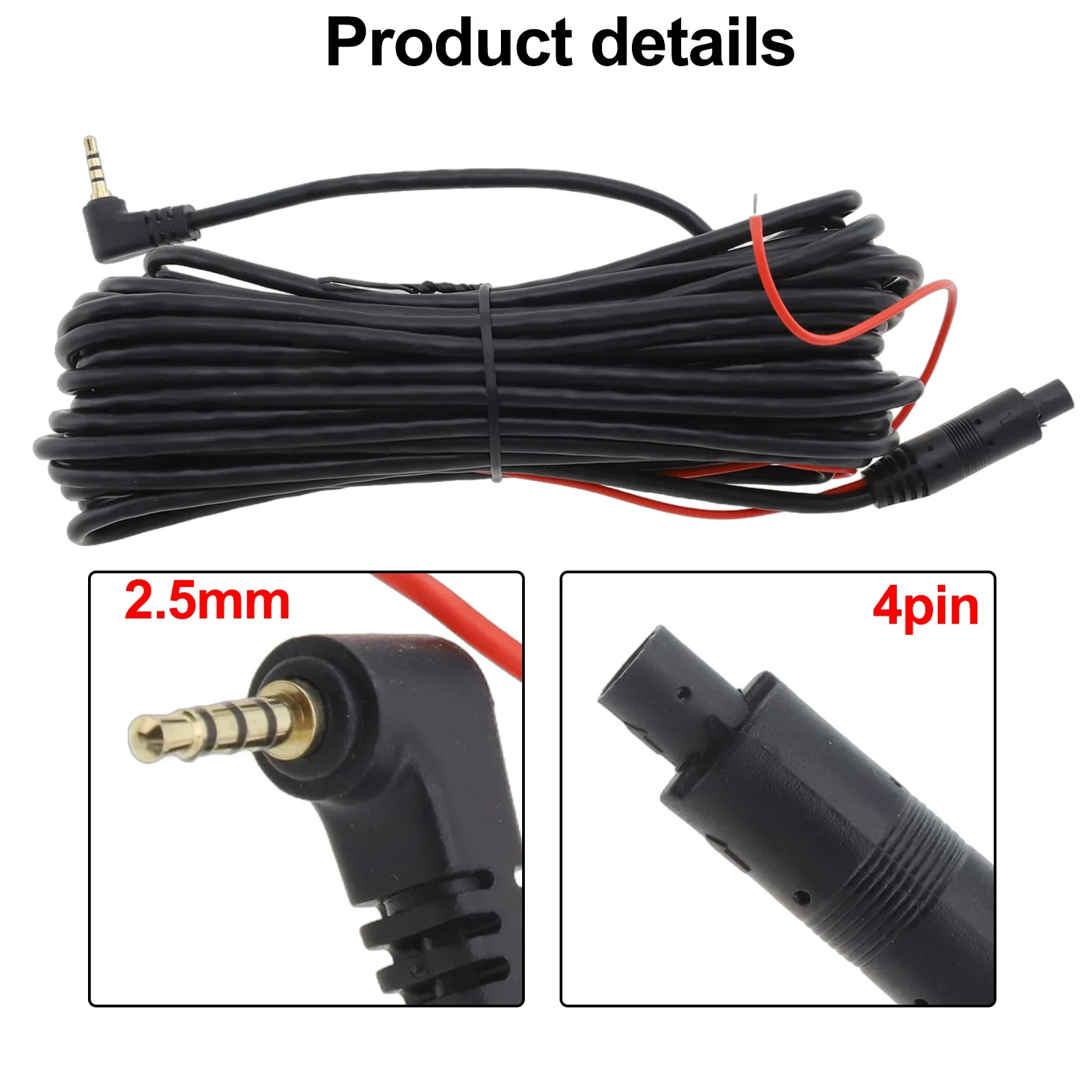 For Driving Recorders Car DVR Dash Camera Cable For Car DVR Setup Wear-resistant Anti-corrosion Direct Installation