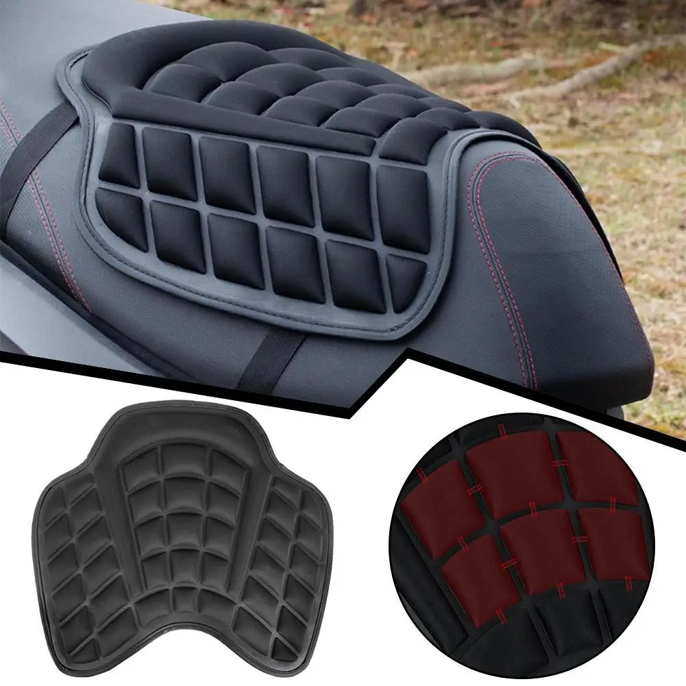 

Motorcycle Passenger Seat Pad Foam Motorcycle Seat Cover Breathable Shock-Absorbing Cushion Non-Slip Thick Ergonomic Support