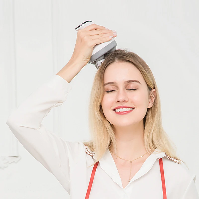 

High power waterproof head massager with magnetic suction charging Long Grasp Cat Home scalp massager
