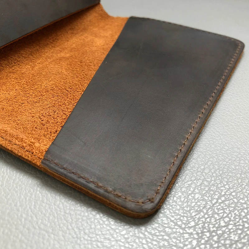 Women Men RFID Vintage Business Passport Covers Holder Crazy Horse Genuine Leather Case Travel Essentials Accessories Homemade