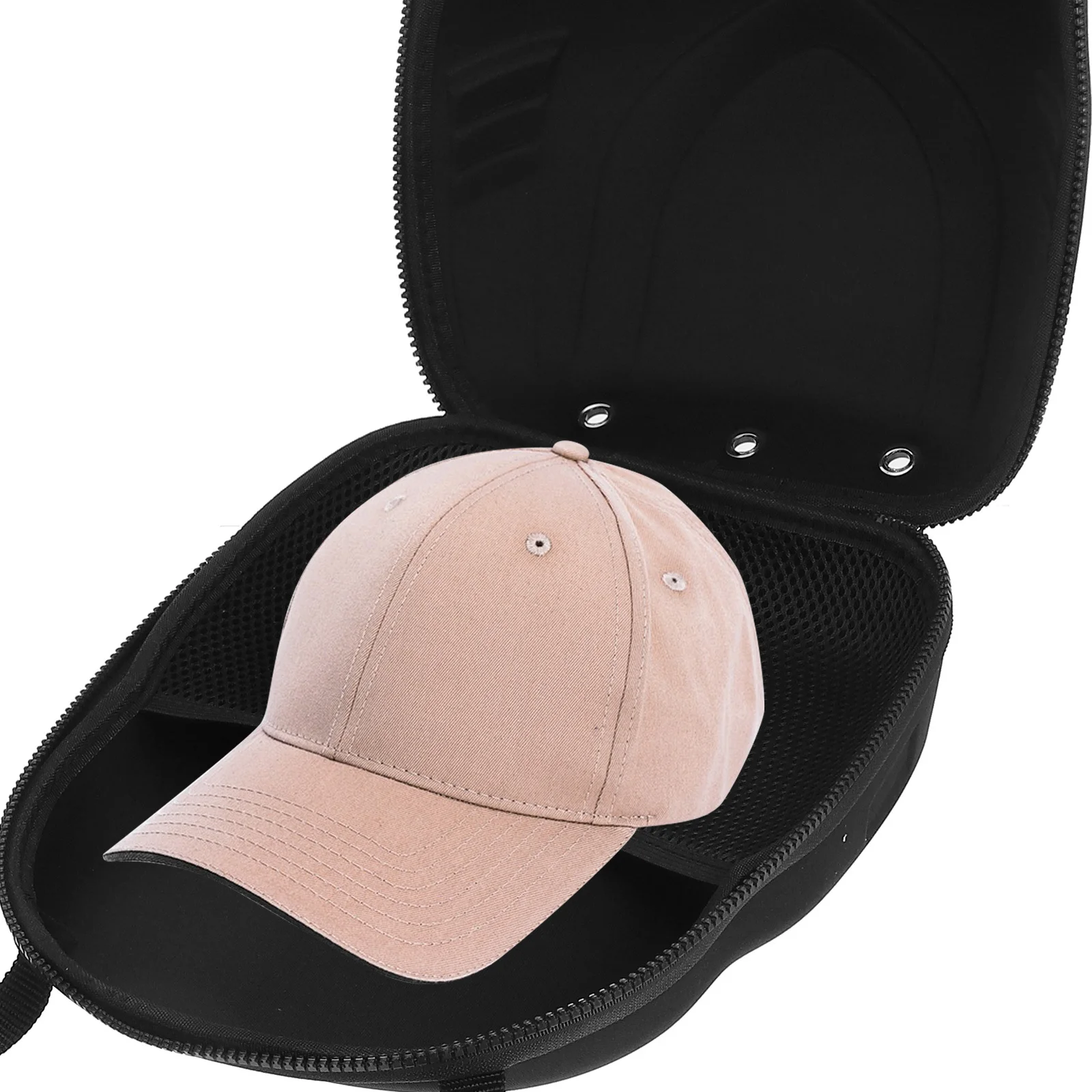 

Duckbill Cap Storage Organizer Eva Lightweight Hat Case For Baseball Caps Scratch Dust Protection Smooth Zipper Handle