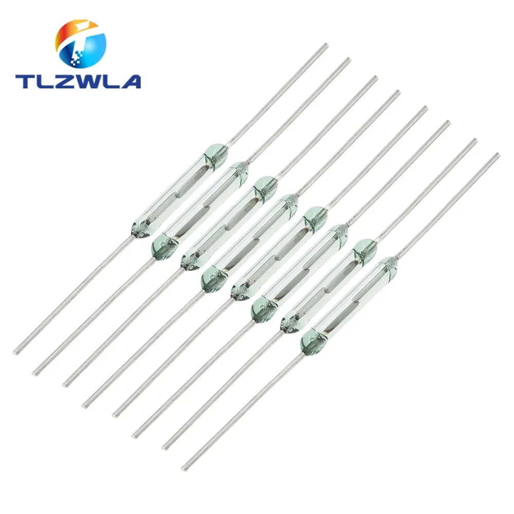 10-100Pcs N/O Reed Switch Magnetic Switch 2X14MM Normally Open Magnetic Induction Switch for Arduino DIY Electronic N/O Switch