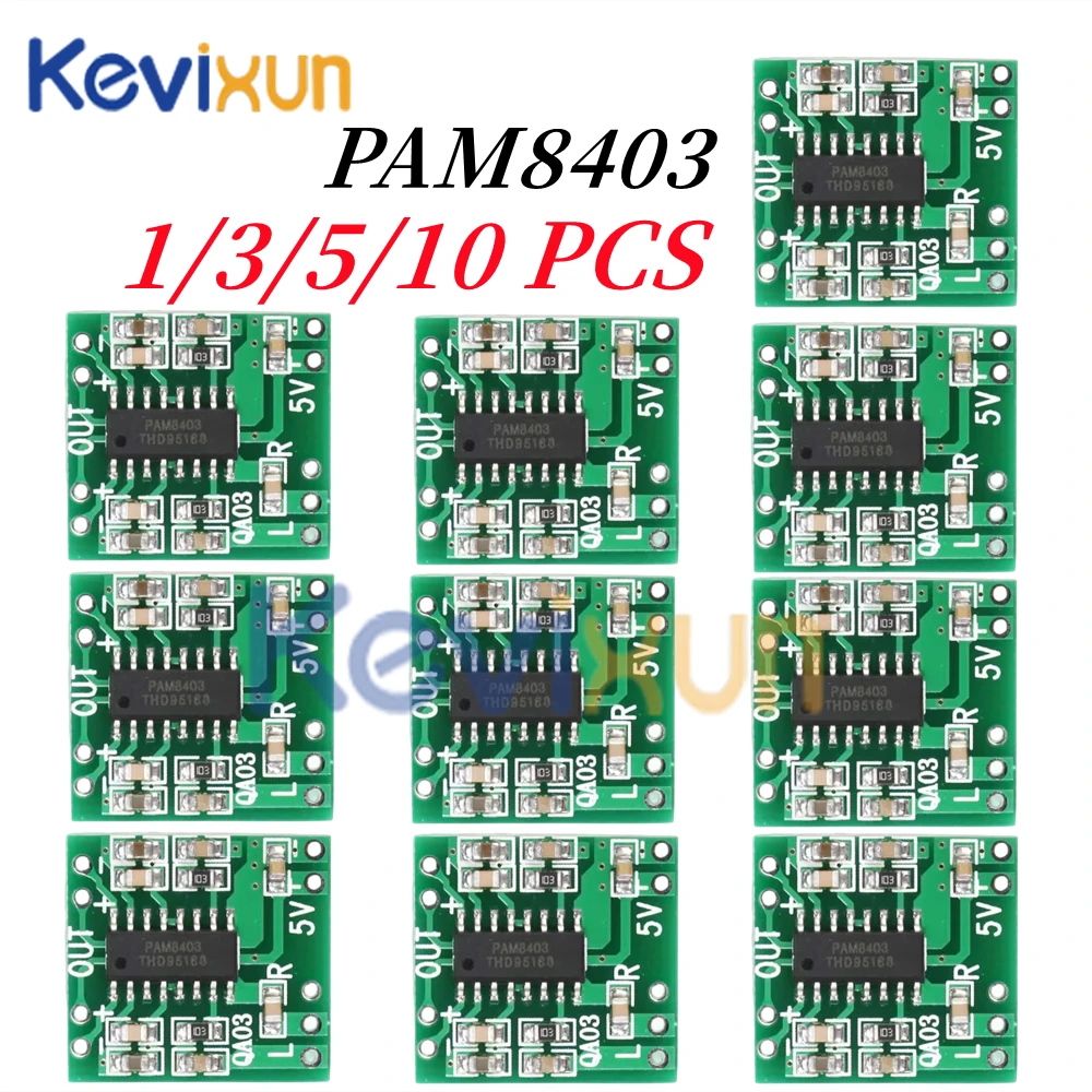 10pcs/5pcs/1pc PAM8403 Audio 2x3W Mini Digital Power Amplifier Board for Class D Stereo Audio Amplifier Module 5V Power