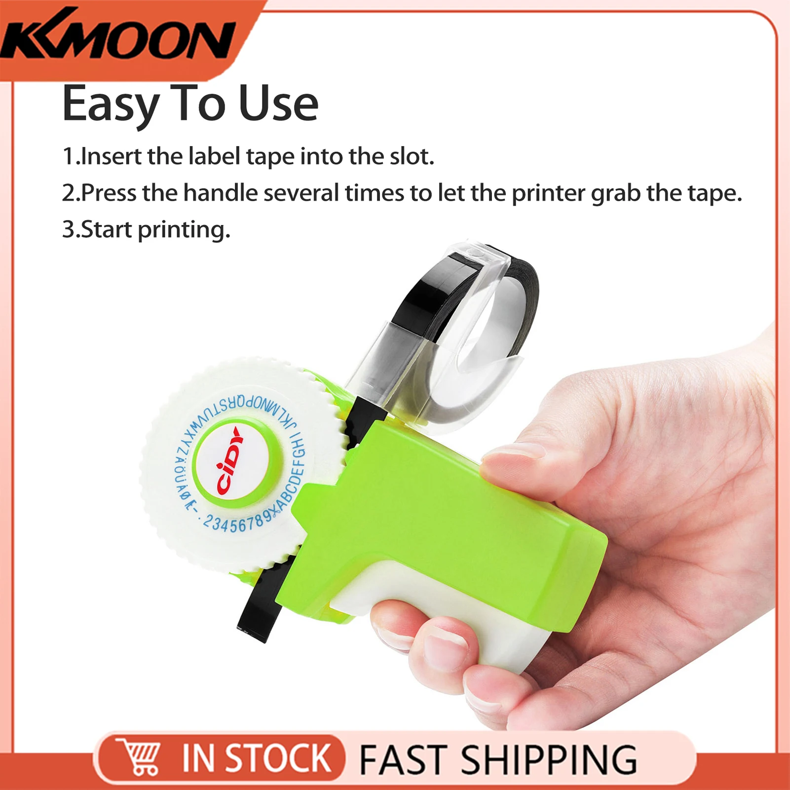 

Manual 3D Embossing Label Maker DIY Mini Typewriter Machine with 7 Label Tape Rolls - 9mm*300cm Handheld Labeler for