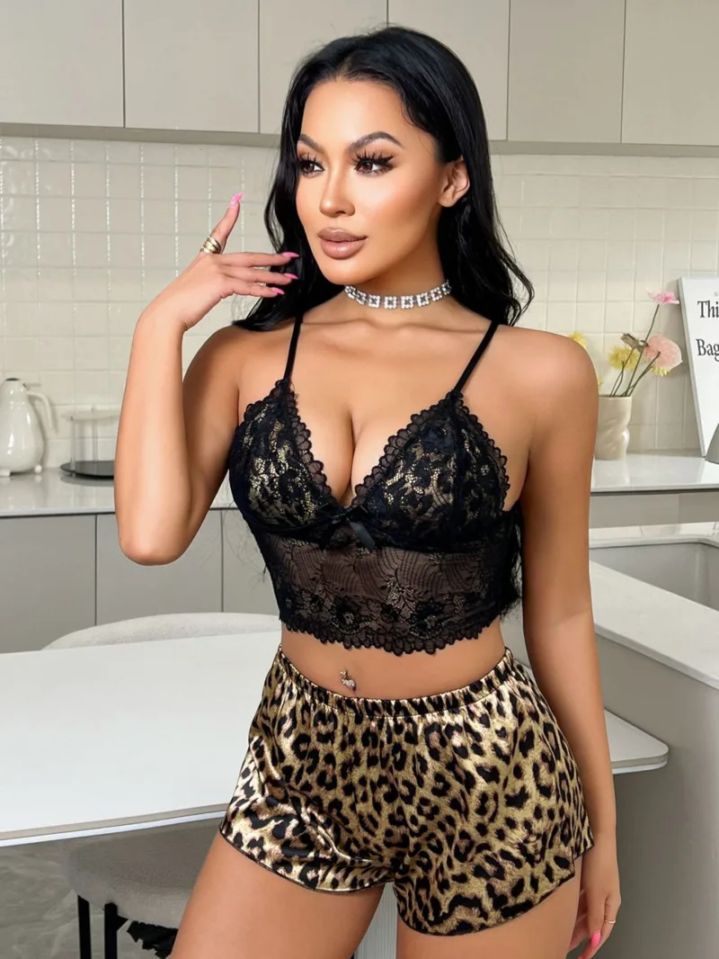 Lace Leopard Printe…