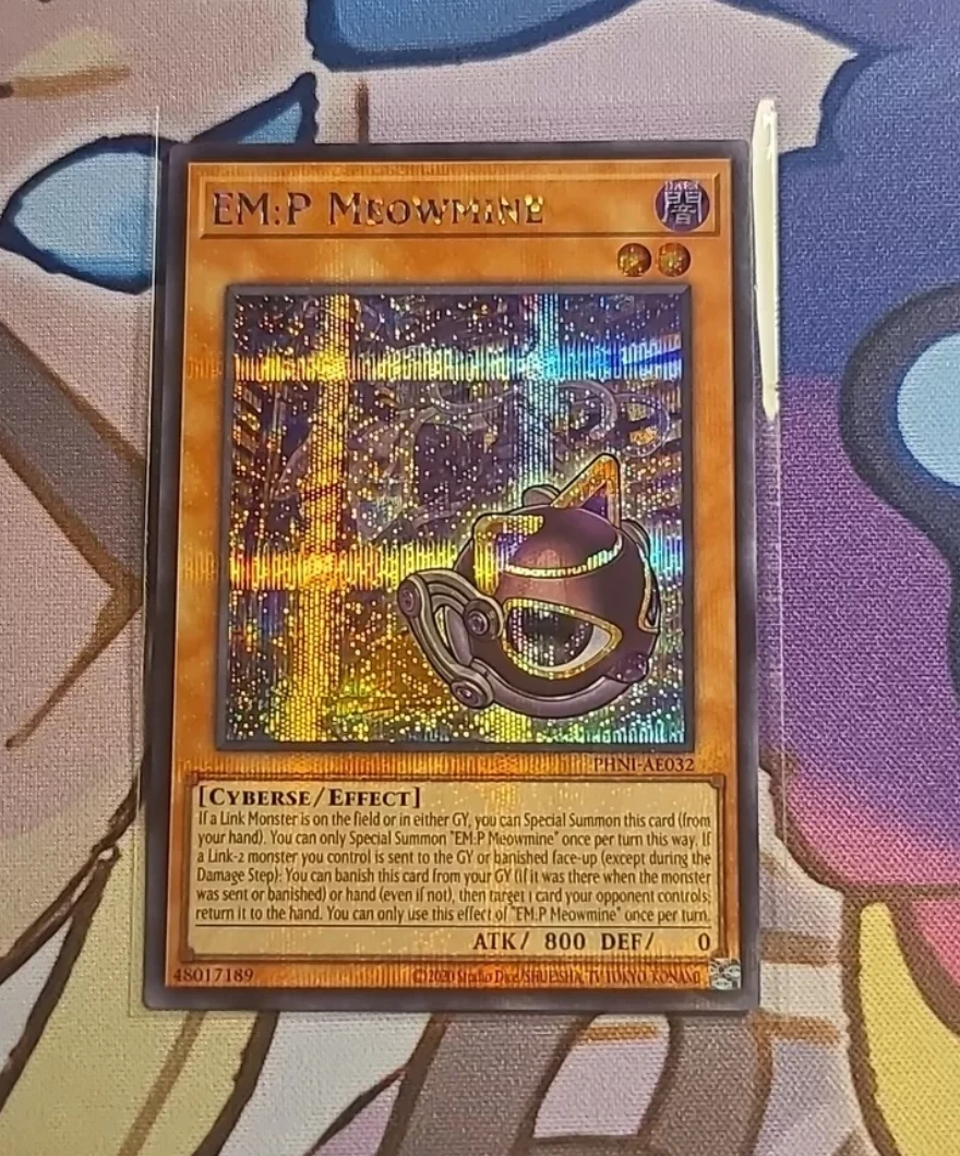 

Yugioh KONAMI Duel Monsters PHNI-AE032 EM:P Meowmine Secret Rare Asian English Collection Mint Card