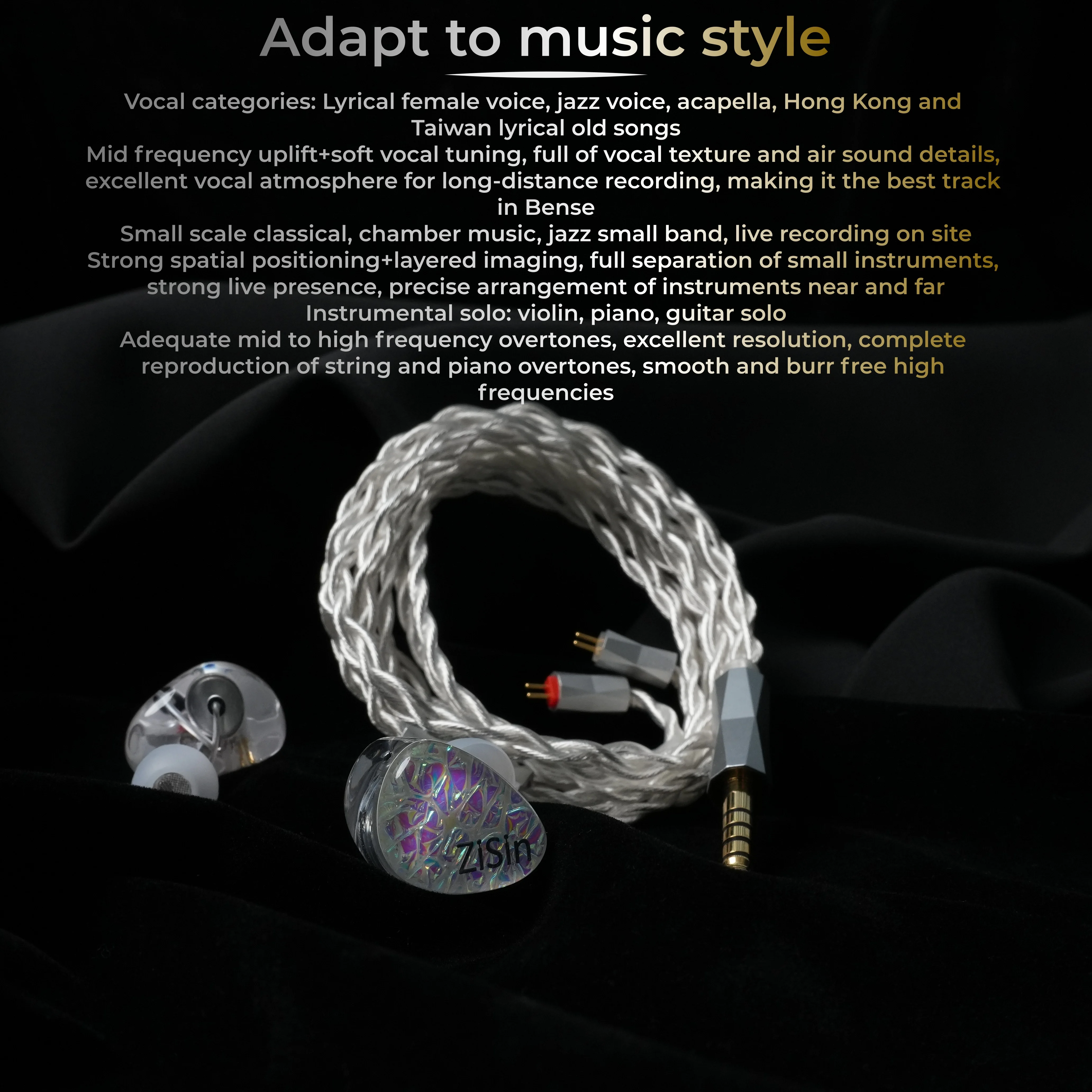 ZiSin 336 IEM 1DD+2BA ドライバー搭載、低音ノイズキャンセリング機能