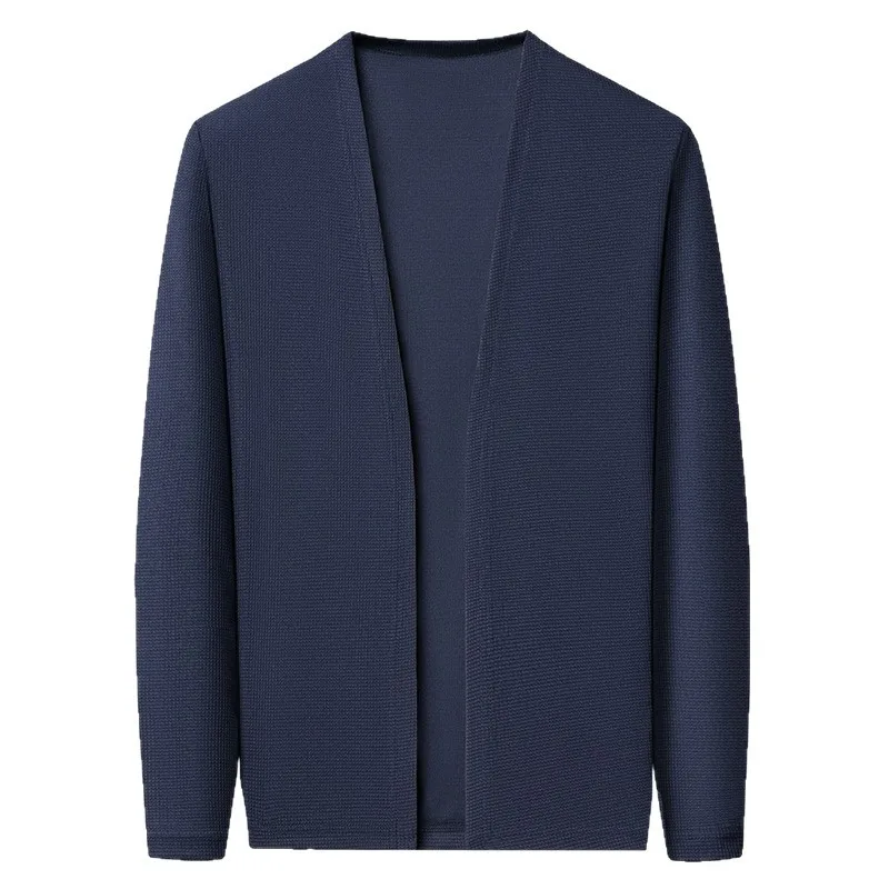 Faionable Colorato lavorato a maglia da uomo Casual Top Coreano Sle Cardigan aperto M Capispalla Traspirante hine Waable Long S...