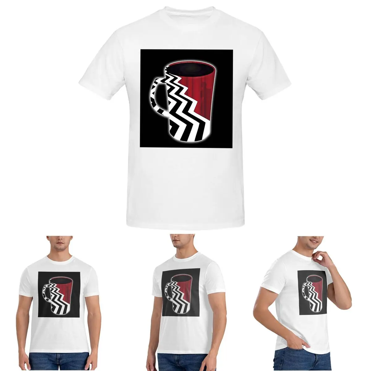 

Мужская футболка Twin Peaks Red Room, хлопковые футболки большого размера, мужские футболки с коротким круглым вырезом, летняя одежда, топы S-6XL