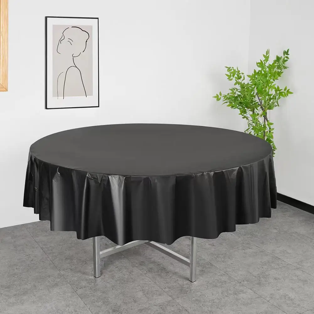 Reusable Table Covers Table Cover Waterproof Round Tablecloth Set for Banquets Parties Stain-proof Anti-slip Table for Picnics