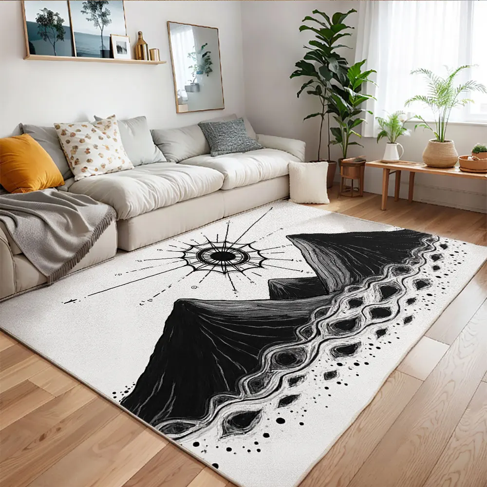 

Modern Floor Rug for Living Room Decoration Bedside Bedroom Area Rug Non-Slip Mat Washable Lounge Rugs Home Decor